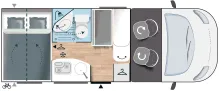 Grundriss Tag Chausson S-Teilintegrierte S514 Sport Line MEGAAA Ausstattung - TOP