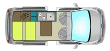 Grundriss Tag Pössl Vanline Campster 6 Sitzplätze