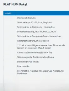 Fahrzeugbild Knaus Sport 450 FU *1.700kg*PLATINUM-Paket*Dusche #10