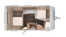 Grundriss Nacht Knaus Sport 450 FU Modell 2026