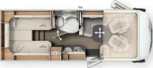 Grundriss Tag Carthago c-compactline I 143 LE C2-tourer C1-tourer