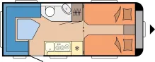 Grundriss Tag Hobby Maxia 495 UL /ehem. Vermietfahrzeug/MJ 2023
