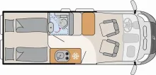 Grundriss Tag Dethleffs Globetrail Active 600 ES Citroen Dieselheizung!