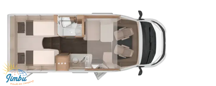 Grundriss Tag Knaus L!VE WAVE 650 MEG Black Selection