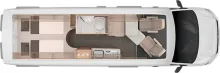 Grundriss Tag Knaus BoxDrive 680 ME aus Vermietflotte