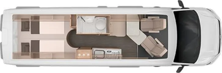 Grundriss Tag Knaus BoxDrive 680 ME aus Vermietflotte