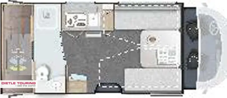 Grundriss Tag Challenger Teilintegriert Graphite Edition 270