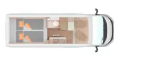 Grundriss Nacht Weinsberg CaraBus GREY EDITION FIRE 630 MEG