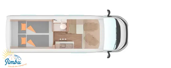 Grundriss Nacht Weinsberg CaraBus GREY EDITION FIRE 630 MEG