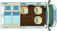 Grundriss Tag Hymer Sydney GT 60 Limited