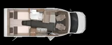 Grundriss Tag Knaus Van TI 640 MEG VANSATION VW Autom. Rahmenfenster, Premium