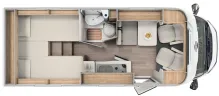 Grundriss Tag Carado VAN V337 Pro+