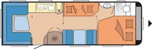 Grundriss Tag Hobby Prestige 720 UKFe Backofen, Fußbodenerwärmung !