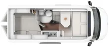 Grundriss Tag VW Grand California 600 2.0 TDI Automatik-Combi C6E
