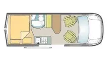 Grundriss Tag VW Grand California 600 gut Ausgestattet