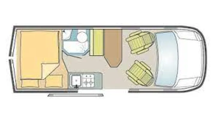 Grundriss Tag VW Grand California 600 gut Ausgestattet