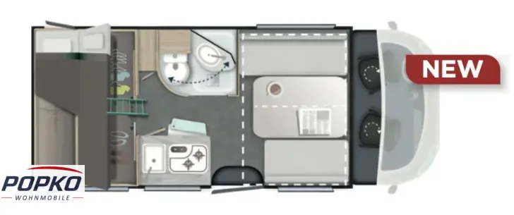 Grundriss Tag Chausson S-Teilintegrierte S614 Titanium Line Modell 2027