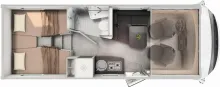 Grundriss Tag Hymer B-Klasse MC I 580