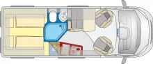 Grundriss Tag Pössl Roadcruiser XL 640 2,08m Bett, Solar, SAT+TV