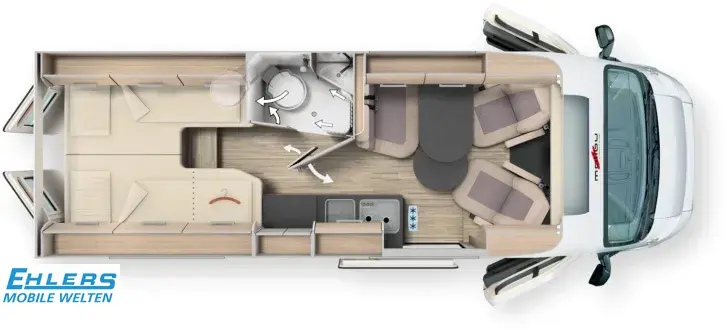 Grundriss Tag Malibu Van charming GT skyview 640 LE RB 180PS/Klima/Aufbau-Paket/AHK/TV/Markise