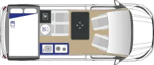 Grundriss Tag Westfalia Kipling 170 PS Automatik 19" Felgen*ACC*NAVI*AHK