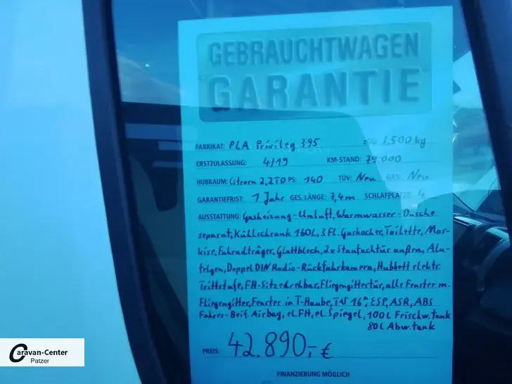 Fahrzeugbild P.L.A. Teilintegrierte Privileg 395 #14