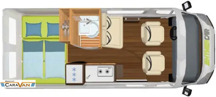 Grundriss Tag Hymer Camper Van Grand Canyon Luftfeder HA, AHK, Markise