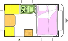 Grundriss Tag Caravelair Antares 340 Luxe Nr. 58 - Doppelbett