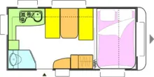 Grundriss Tag Caravelair Ambiance 455 Style Nr. 83 - Doppelb., SG