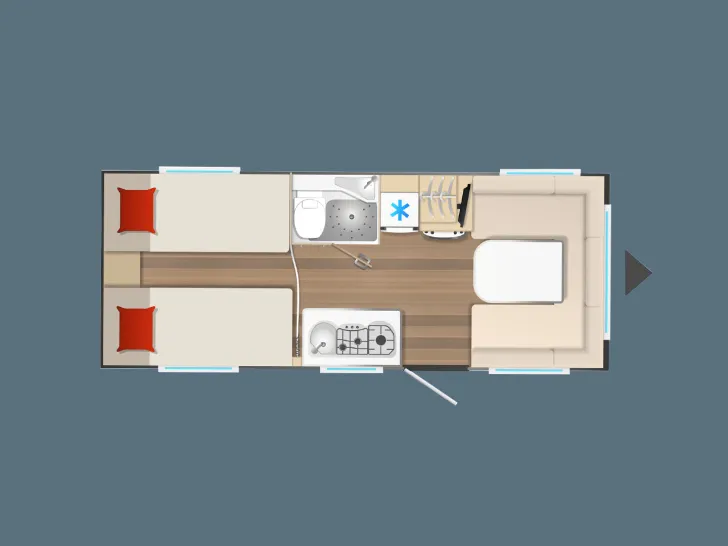 Grundriss Tag Bürstner Averso 535 TL