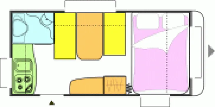 Grundriss Tag Sterckeman Starlett 420 CP Nr. 15 - Doppelbett